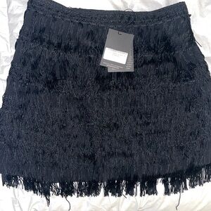 Reformation BNWT tassel mini skirt size M